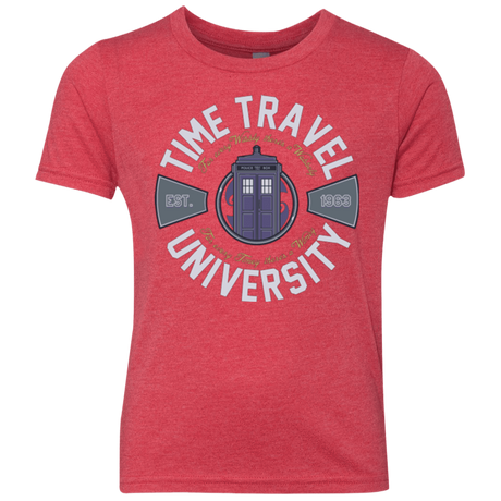 T-Shirts Vintage Red / YXS Time Travel University Youth Triblend T-Shirt