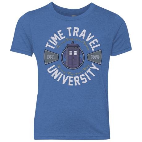 T-Shirts Vintage Royal / YXS Time Travel University Youth Triblend T-Shirt