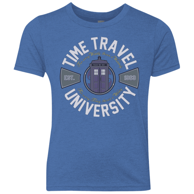 T-Shirts Vintage Royal / YXS Time Travel University Youth Triblend T-Shirt