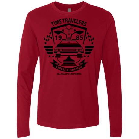 T-Shirts Cardinal / Small Time Traveler Circuit Men's Premium Long Sleeve