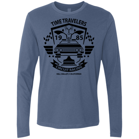 T-Shirts Indigo / Small Time Traveler Circuit Men's Premium Long Sleeve