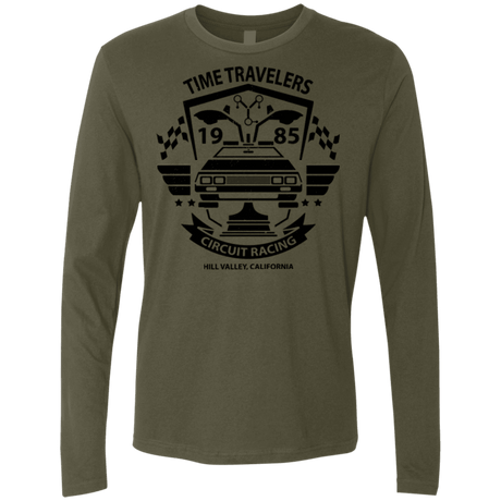 T-Shirts Military Green / Small Time Traveler Circuit Men's Premium Long Sleeve