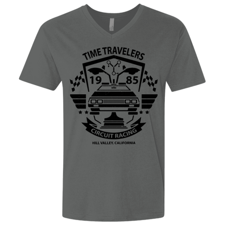 T-Shirts Heavy Metal / X-Small Time Traveler Circuit Men's Premium V-Neck