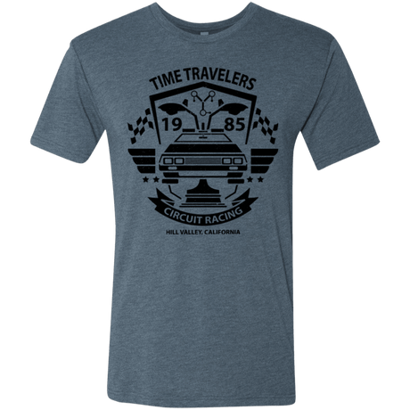 T-Shirts Indigo / Small Time Traveler Circuit Men's Triblend T-Shirt