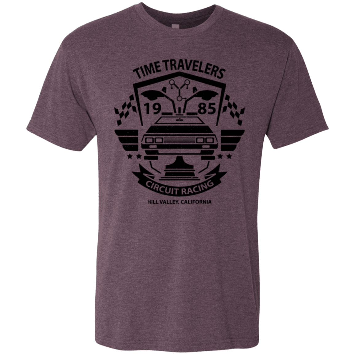 T-Shirts Vintage Purple / Small Time Traveler Circuit Men's Triblend T-Shirt