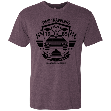 T-Shirts Vintage Purple / Small Time Traveler Circuit Men's Triblend T-Shirt
