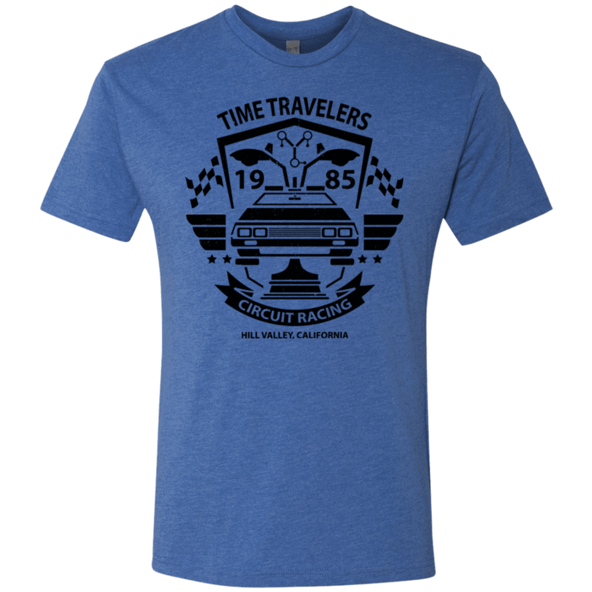 T-Shirts Vintage Royal / Small Time Traveler Circuit Men's Triblend T-Shirt