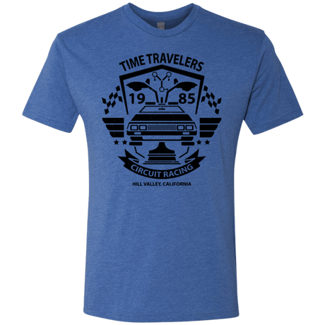 T-Shirts Vintage Royal / Small Time Traveler Circuit Men's Triblend T-Shirt