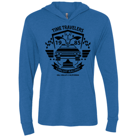 T-Shirts Vintage Royal / X-Small Time Traveler Circuit Triblend Long Sleeve Hoodie Tee