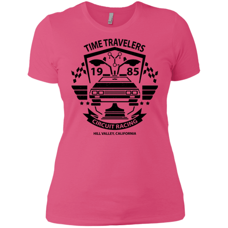 T-Shirts Hot Pink / X-Small Time Traveler Circuit Women's Premium T-Shirt