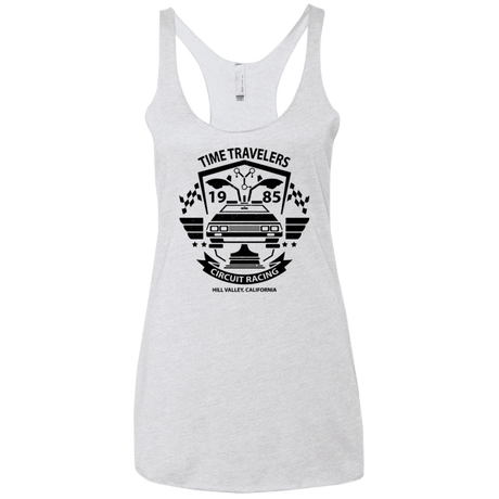 T-Shirts Heather White / X-Small Time Traveler Circuit Women's Triblend Racerback Tank