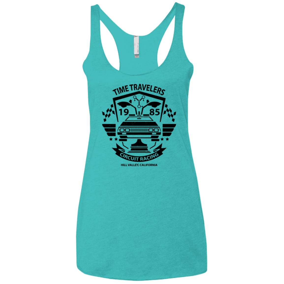 T-Shirts Tahiti Blue / X-Small Time Traveler Circuit Women's Triblend Racerback Tank