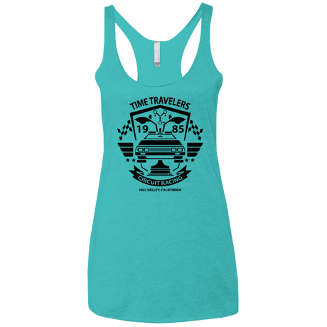 T-Shirts Tahiti Blue / X-Small Time Traveler Circuit Women's Triblend Racerback Tank