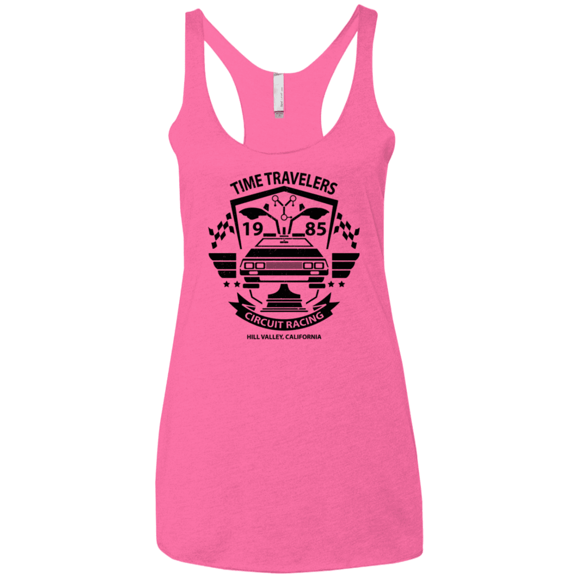 T-Shirts Vintage Pink / X-Small Time Traveler Circuit Women's Triblend Racerback Tank