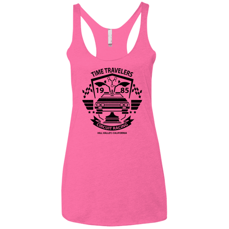 T-Shirts Vintage Pink / X-Small Time Traveler Circuit Women's Triblend Racerback Tank