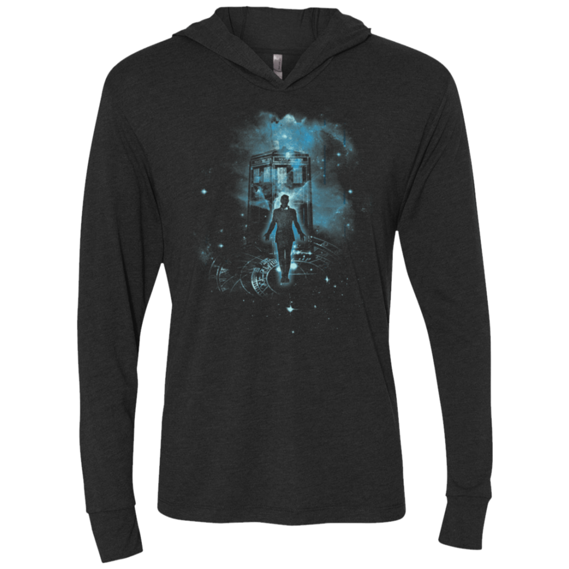 T-Shirts Vintage Black / X-Small Time Traveller Triblend Long Sleeve Hoodie Tee