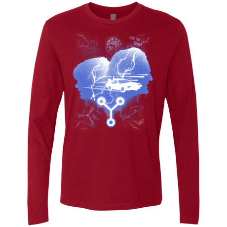 T-Shirts Cardinal / Small Time Travellers Silhouette Men's Premium Long Sleeve