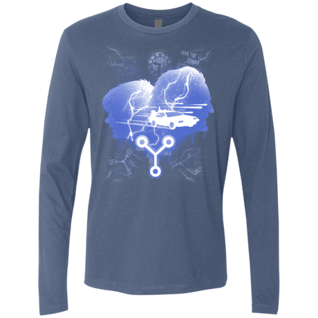 T-Shirts Indigo / Small Time Travellers Silhouette Men's Premium Long Sleeve