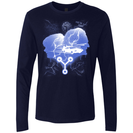 T-Shirts Midnight Navy / Small Time Travellers Silhouette Men's Premium Long Sleeve