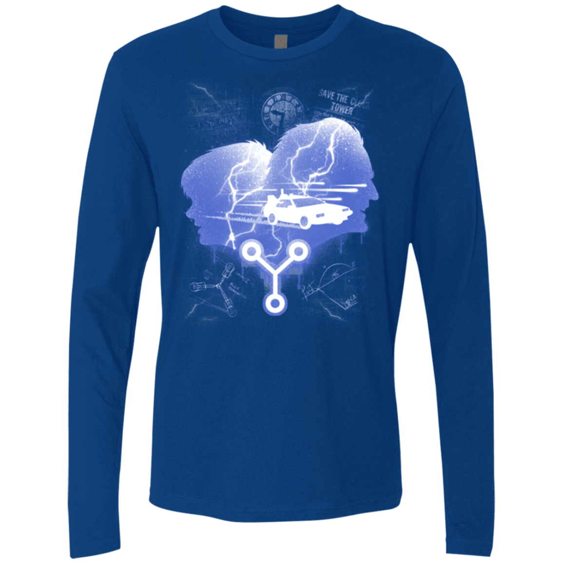 T-Shirts Royal / Small Time Travellers Silhouette Men's Premium Long Sleeve