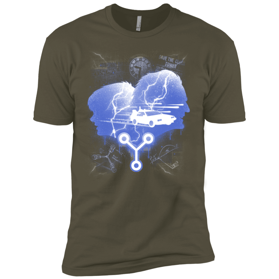 T-Shirts Military Green / X-Small Time Travellers Silhouette Men's Premium T-Shirt