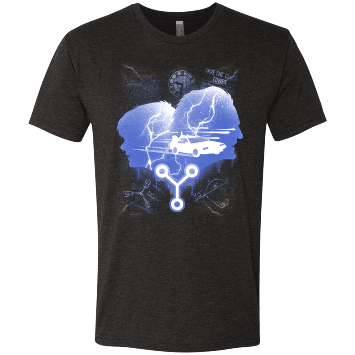 T-Shirts Vintage Black / Small Time Travellers Silhouette Men's Triblend T-Shirt