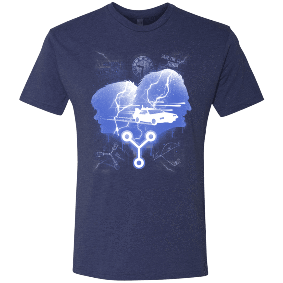 T-Shirts Vintage Navy / Small Time Travellers Silhouette Men's Triblend T-Shirt