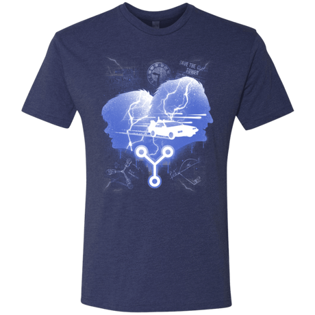 T-Shirts Vintage Navy / Small Time Travellers Silhouette Men's Triblend T-Shirt