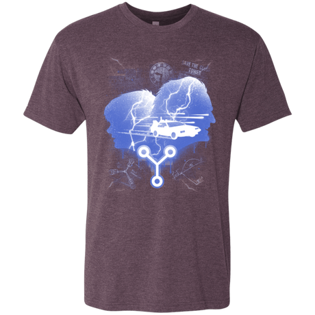 T-Shirts Vintage Purple / Small Time Travellers Silhouette Men's Triblend T-Shirt