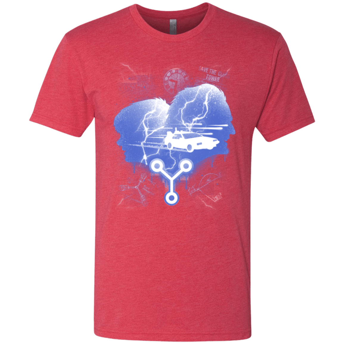 T-Shirts Vintage Red / Small Time Travellers Silhouette Men's Triblend T-Shirt