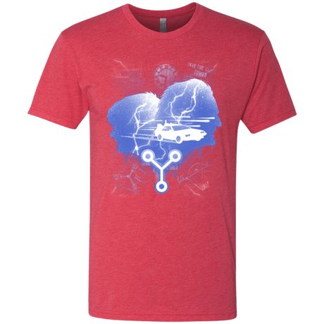 T-Shirts Vintage Red / Small Time Travellers Silhouette Men's Triblend T-Shirt