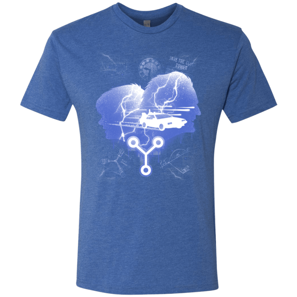 T-Shirts Vintage Royal / Small Time Travellers Silhouette Men's Triblend T-Shirt