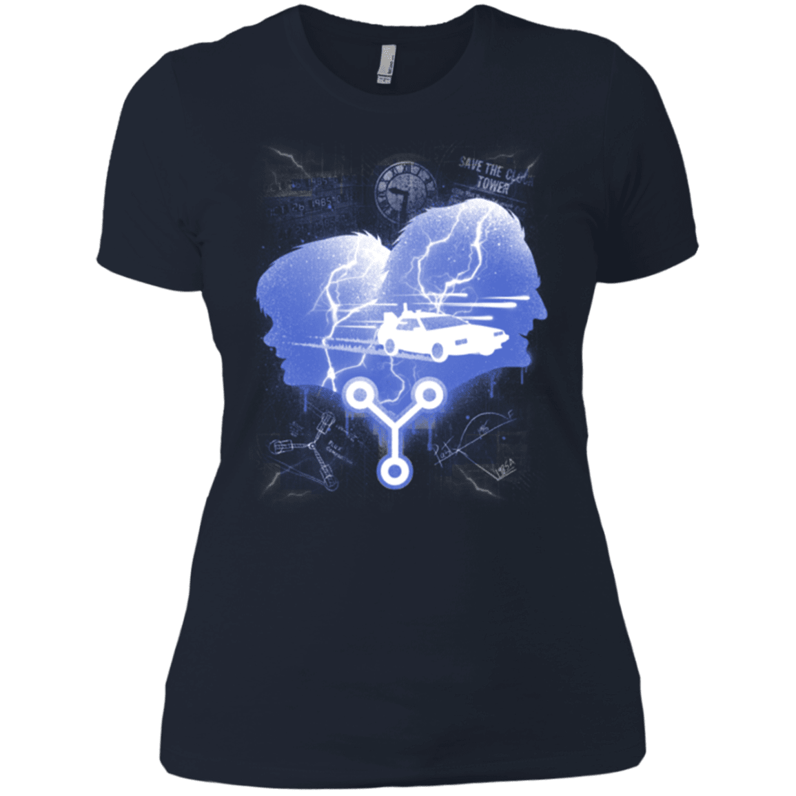 T-Shirts Midnight Navy / X-Small Time Travellers Silhouette Women's Premium T-Shirt