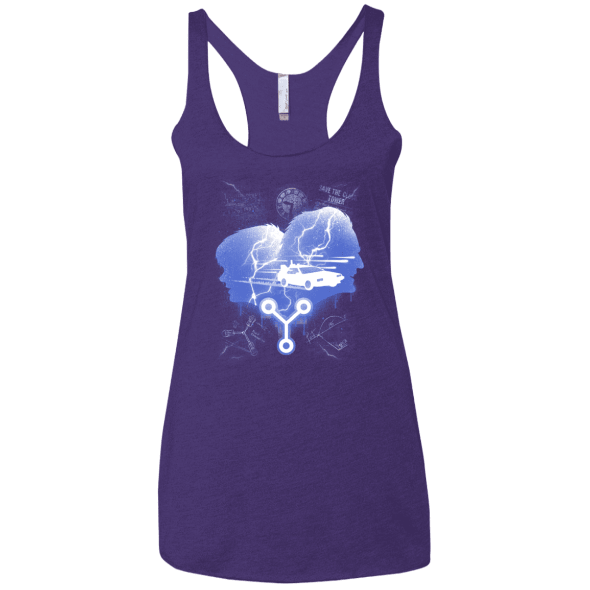 T-Shirts Purple / X-Small Time Travellers Silhouette Women's Triblend Racerback Tank