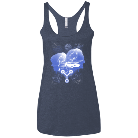 T-Shirts Vintage Navy / X-Small Time Travellers Silhouette Women's Triblend Racerback Tank