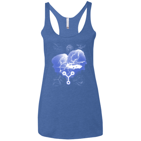 T-Shirts Vintage Royal / X-Small Time Travellers Silhouette Women's Triblend Racerback Tank