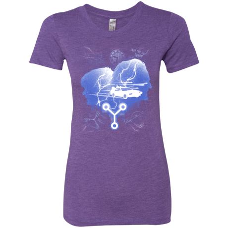 T-Shirts Purple Rush / Small Time Travellers Silhouette Women's Triblend T-Shirt