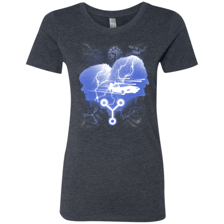T-Shirts Vintage Navy / Small Time Travellers Silhouette Women's Triblend T-Shirt