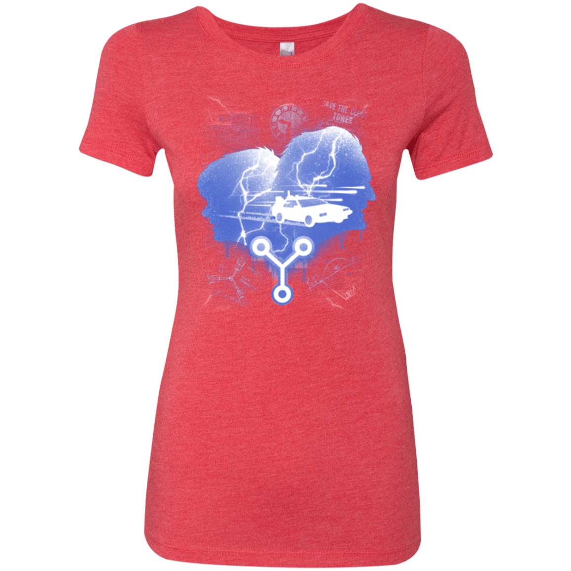 T-Shirts Vintage Red / Small Time Travellers Silhouette Women's Triblend T-Shirt