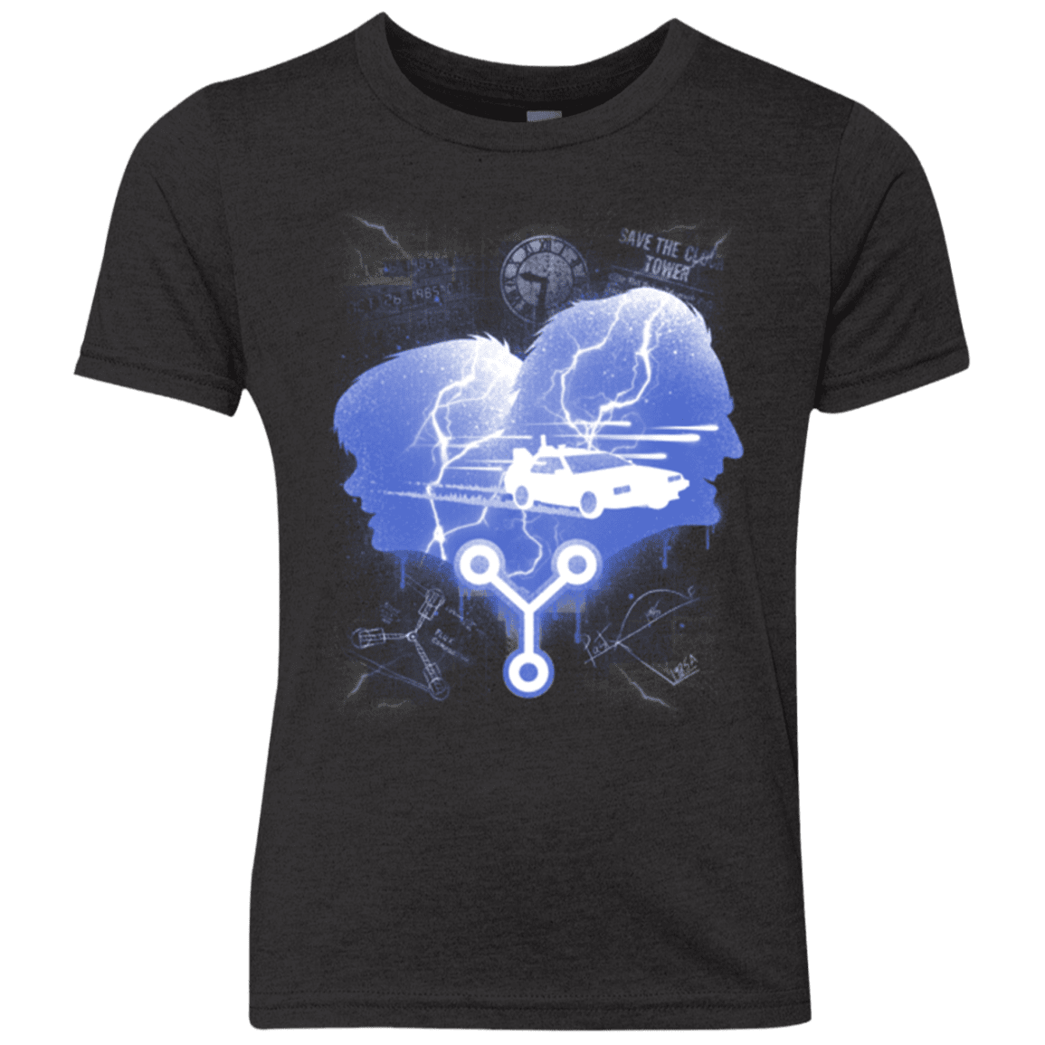 T-Shirts Vintage Black / YXS Time Travellers Silhouette Youth Triblend T-Shirt