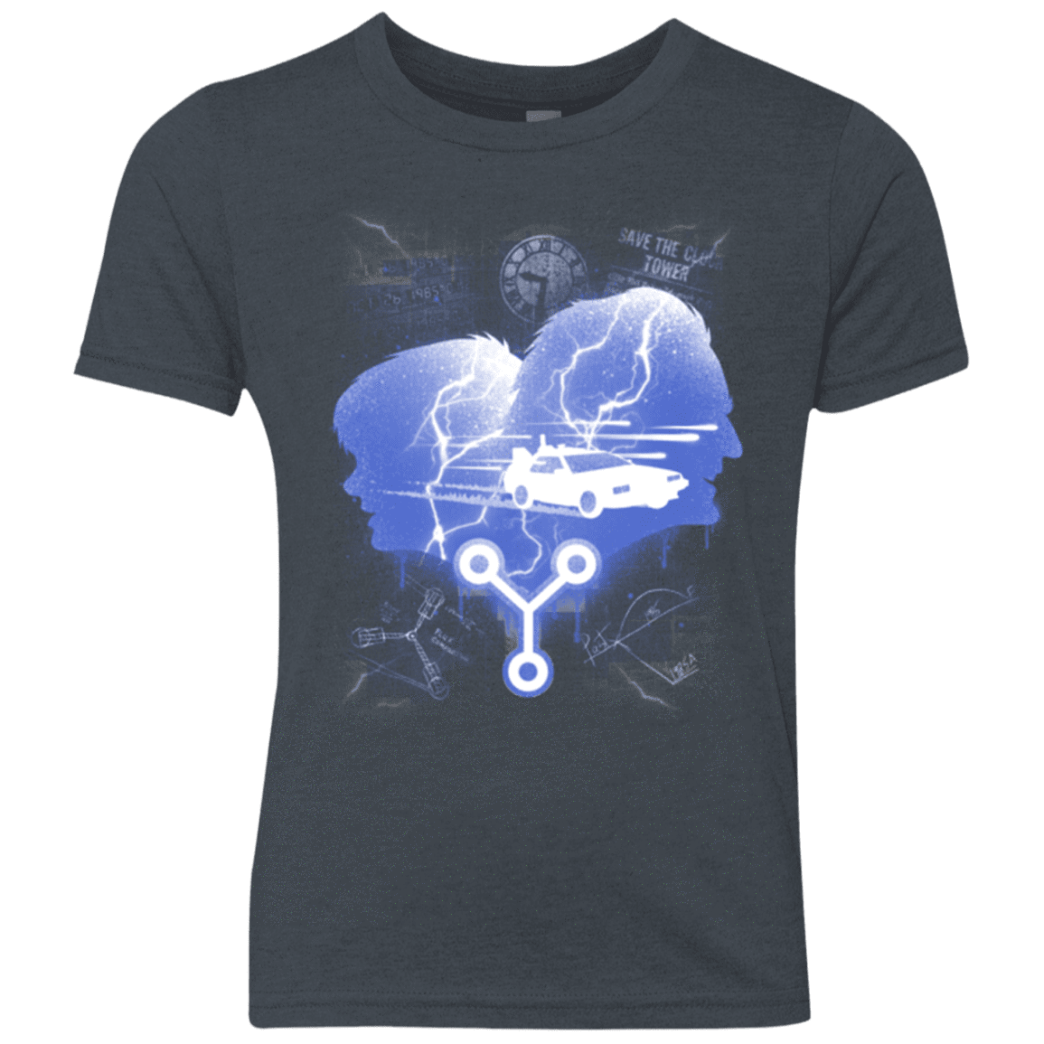 T-Shirts Vintage Navy / YXS Time Travellers Silhouette Youth Triblend T-Shirt
