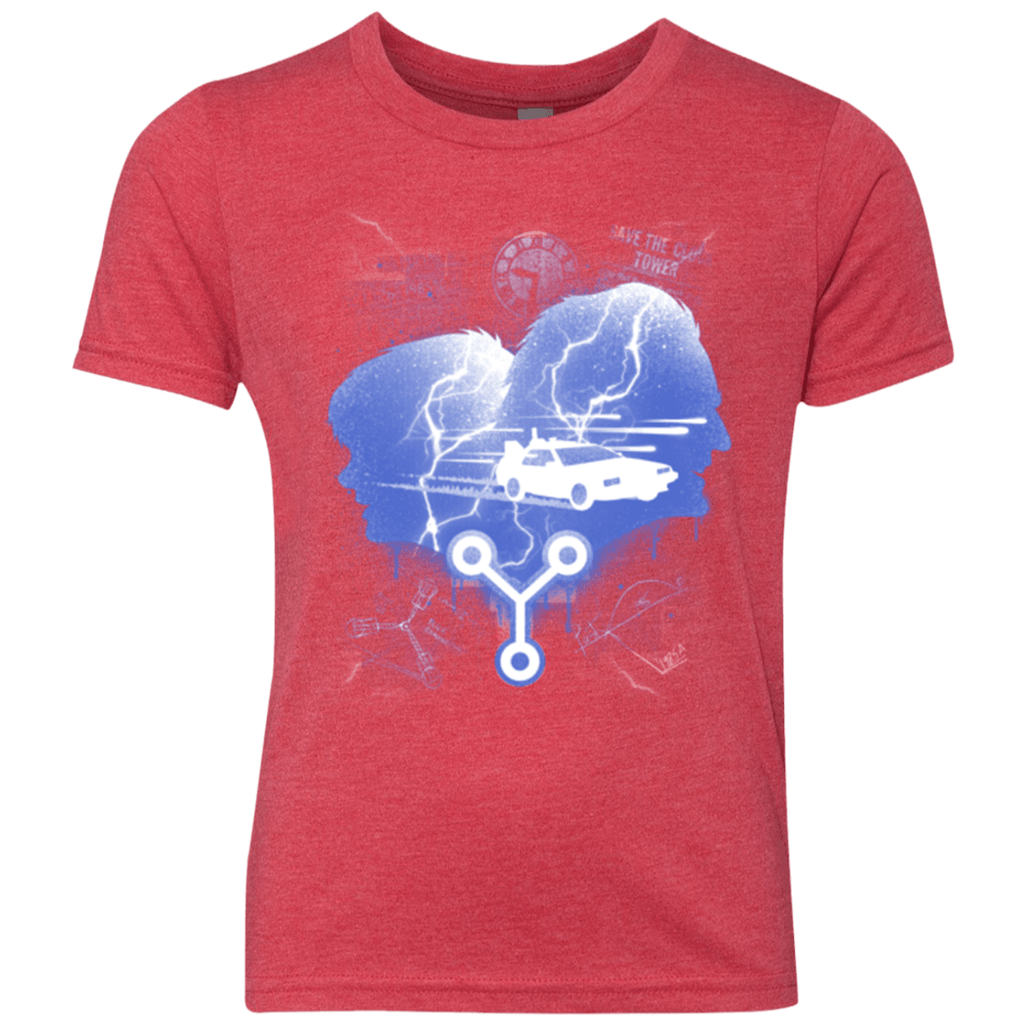 T-Shirts Vintage Red / YXS Time Travellers Silhouette Youth Triblend T-Shirt