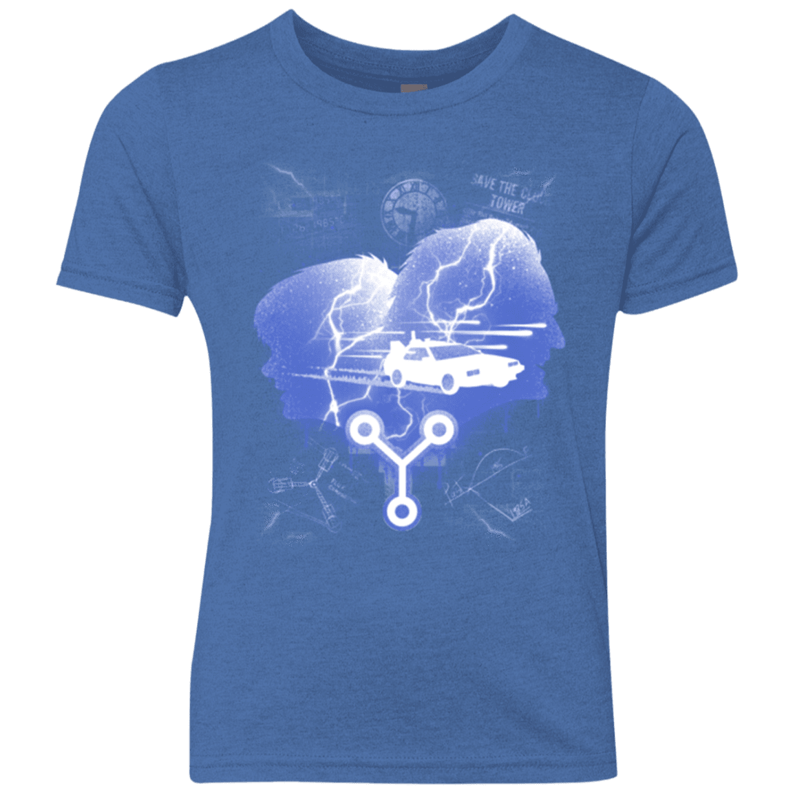 T-Shirts Vintage Royal / YXS Time Travellers Silhouette Youth Triblend T-Shirt