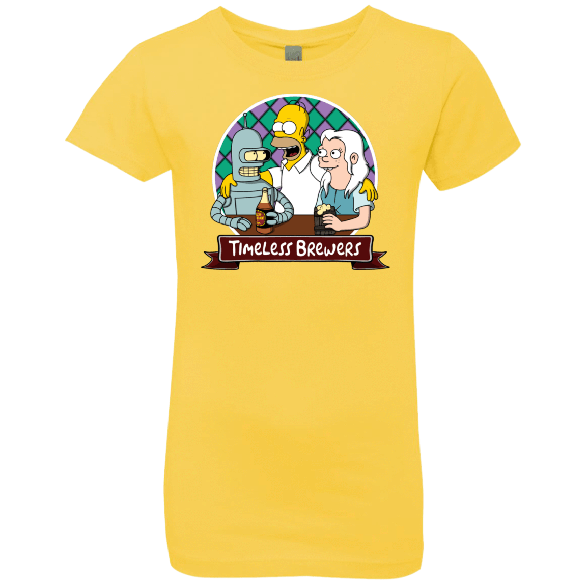 T-Shirts Vibrant Yellow / YXS Timeless Brewers Girls Premium T-Shirt