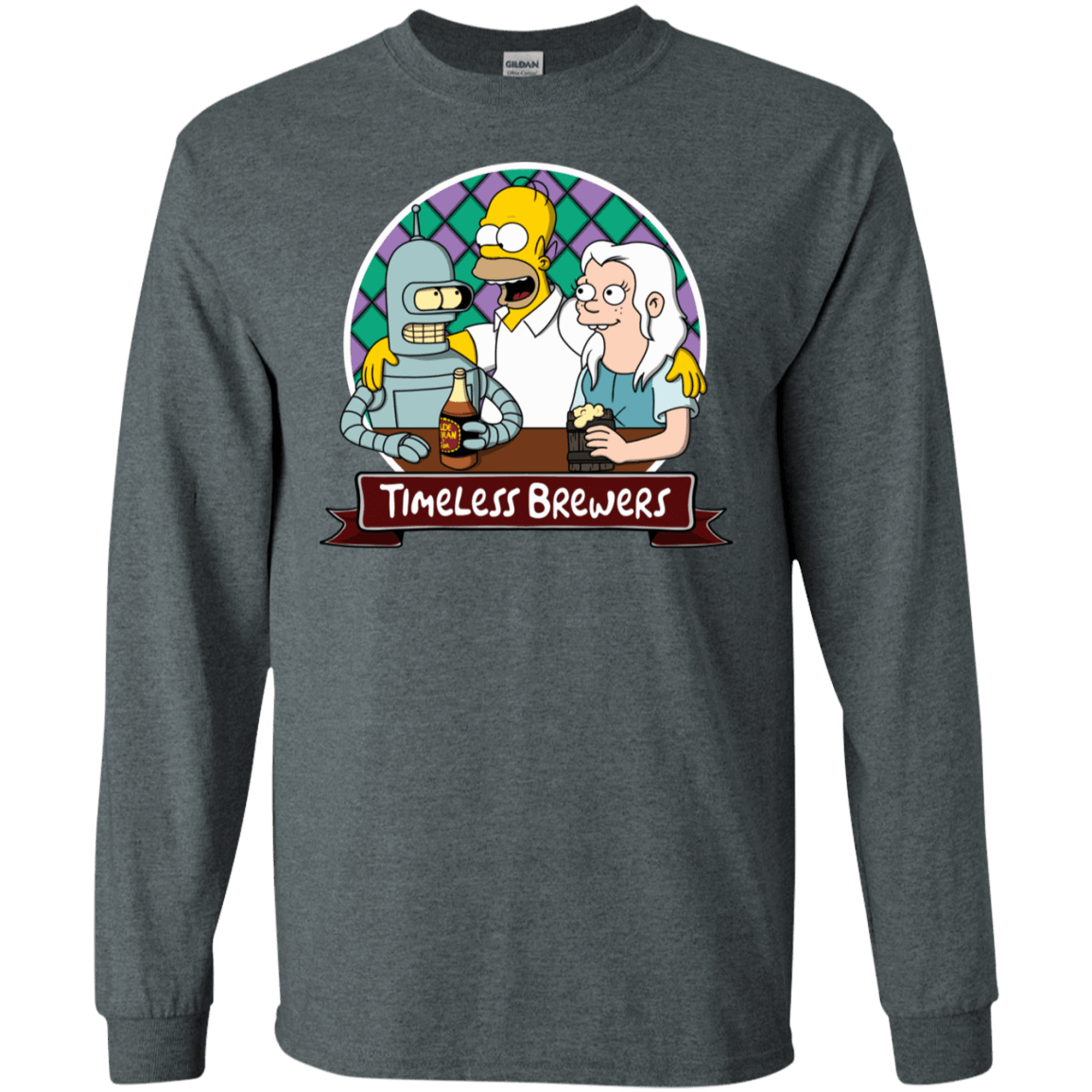 T-Shirts Dark Heather / S Timeless Brewers Men's Long Sleeve T-Shirt