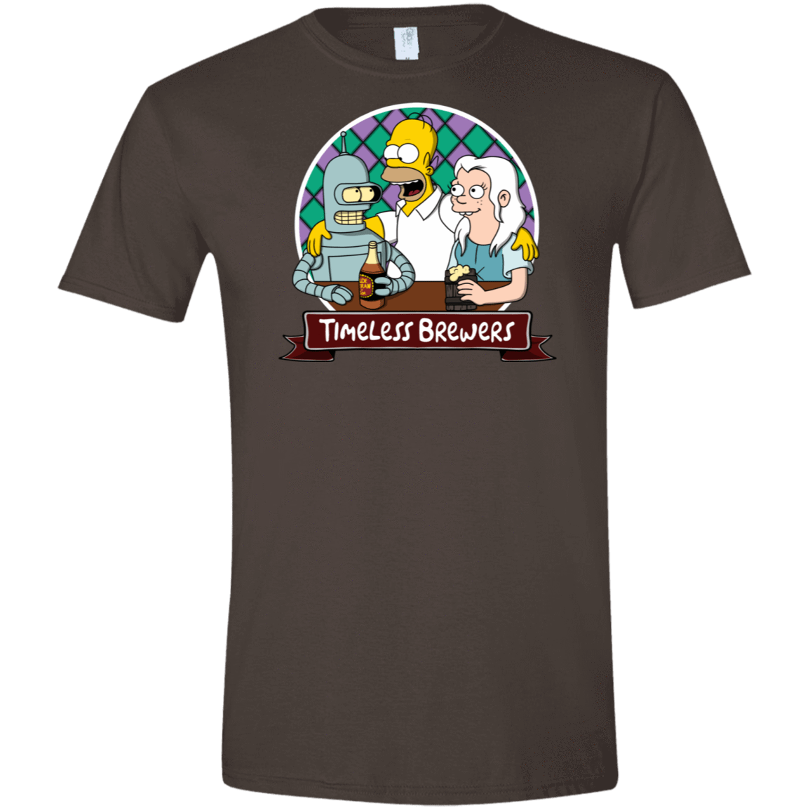 T-Shirts Dark Chocolate / S Timeless Brewers Men's Semi-Fitted Softstyle