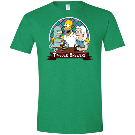 T-Shirts Heather Irish Green / S Timeless Brewers Men's Semi-Fitted Softstyle