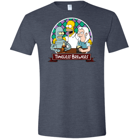 T-Shirts Heather Navy / S Timeless Brewers Men's Semi-Fitted Softstyle