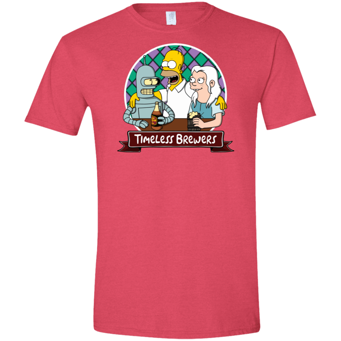 T-Shirts Heather Red / S Timeless Brewers Men's Semi-Fitted Softstyle