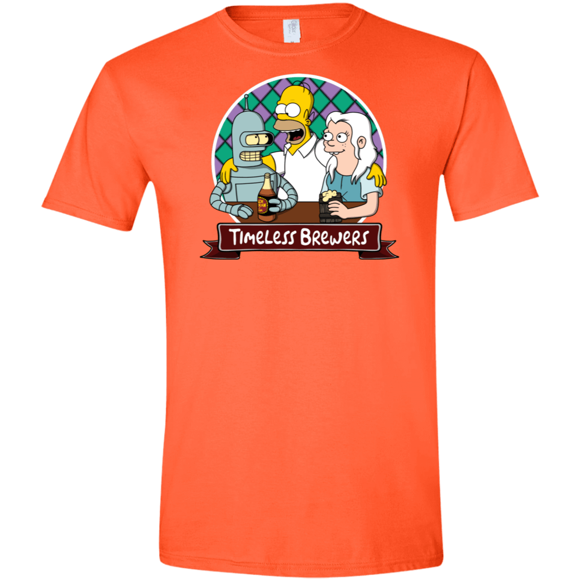 T-Shirts Orange / S Timeless Brewers Men's Semi-Fitted Softstyle